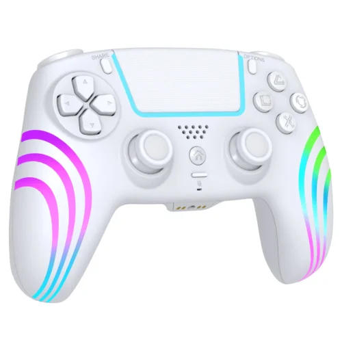 Bluetooth Wireless Controller Dual Vibration Gamepad Gaming Console Controller for PS4 Controller Joystick Luminous Handle