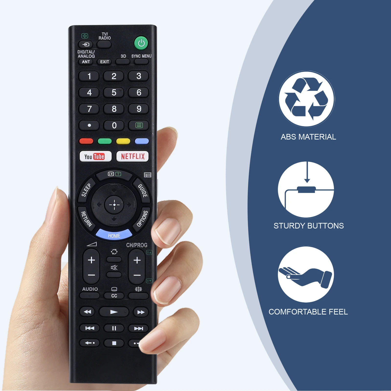 New Remote Control RMT-TX300P for Sony 4K HDR Ultra HD Smart TV with YouTube Netflix Buttons KD-43X7000E KD-43X7000F - Imagen 6
