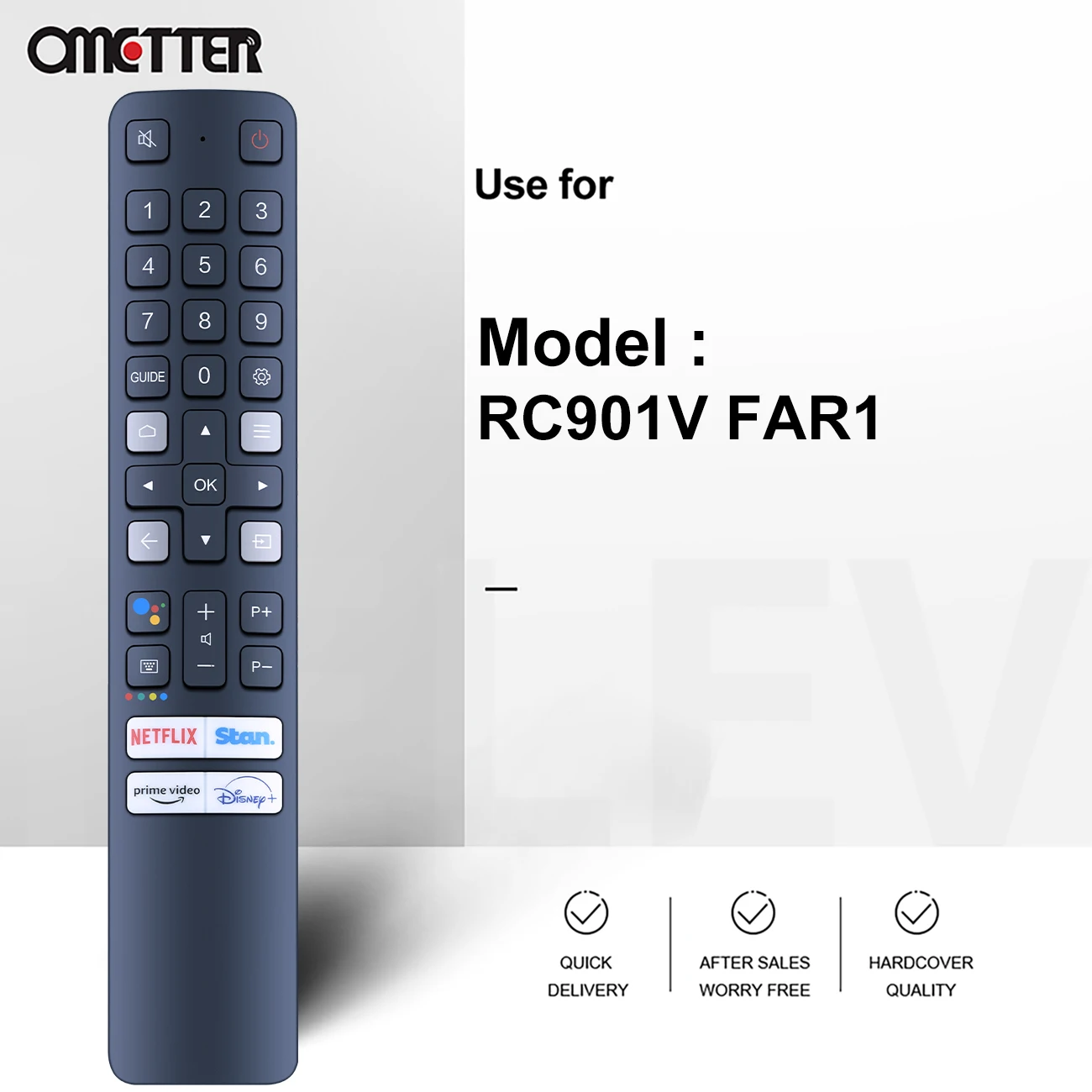 New RC901V FAR1 Voice Remote Control For TCL Android LED 4K Smart TV C725 C727 C735 C825 P725 Series - Imagen 3