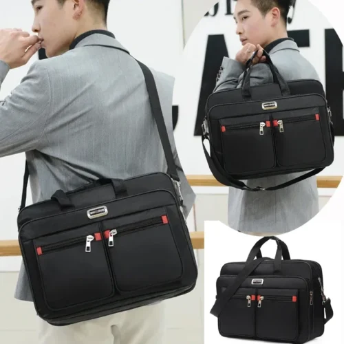 For 15.6 Inch Laptop Bags Simple Tote Men Business Briefcase Handbag Large Capacity Shoulder Bags Travel Notebook Messenger Bag